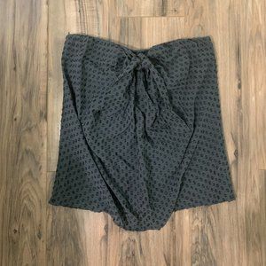 Club Monaco Draped Strapless Blouse - blk sparkle